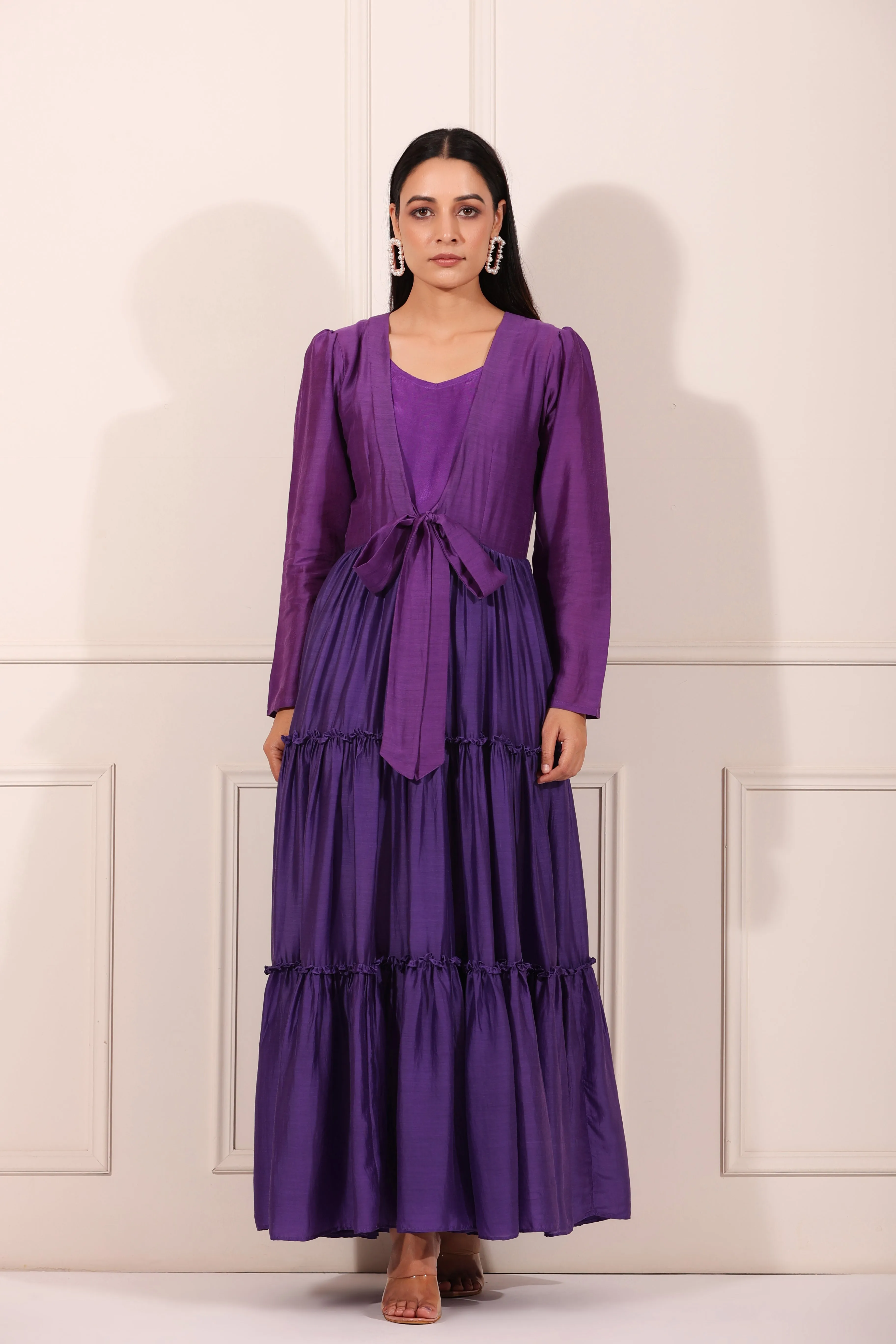 Purple Tiered Dress
