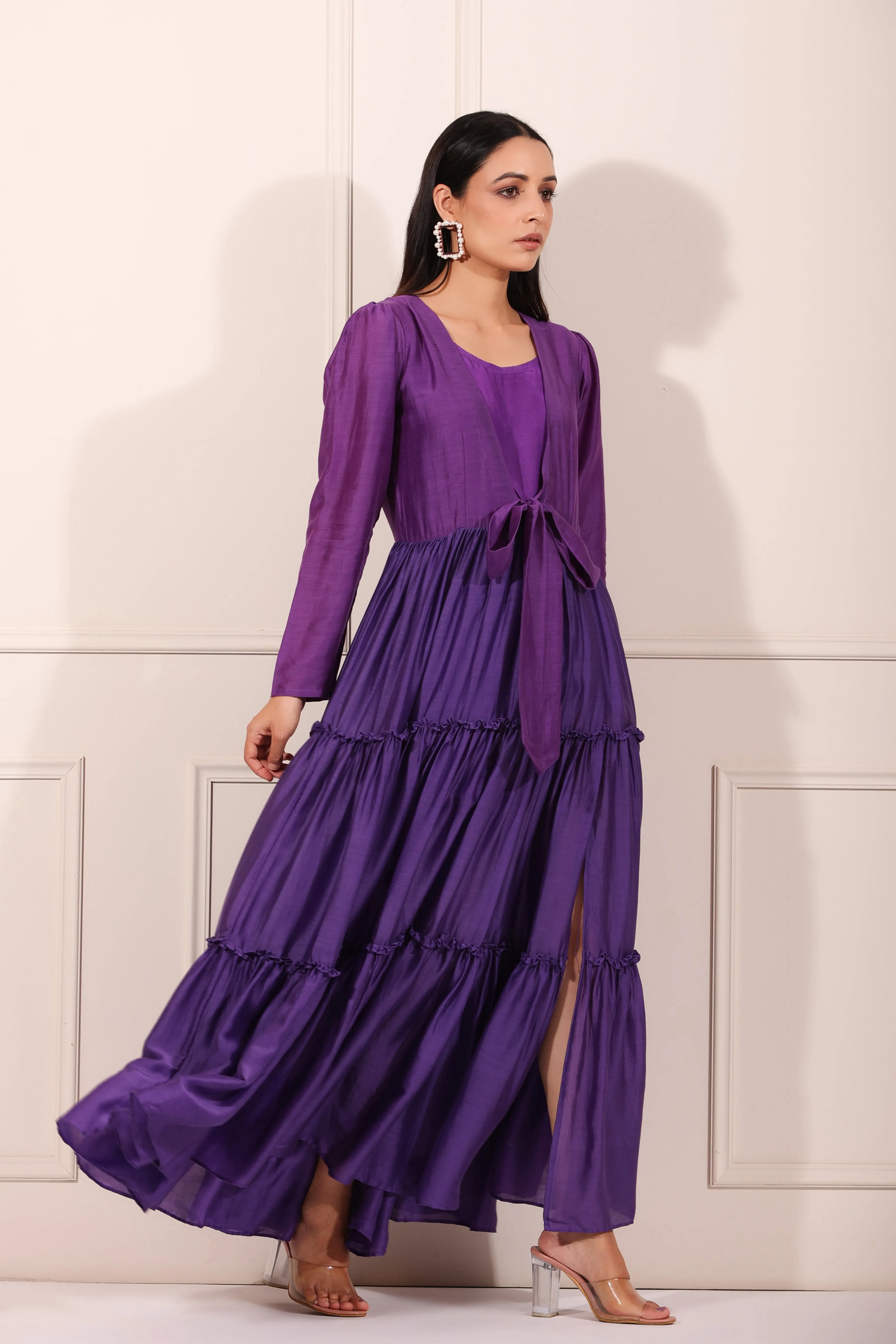 Purple Tiered Dress