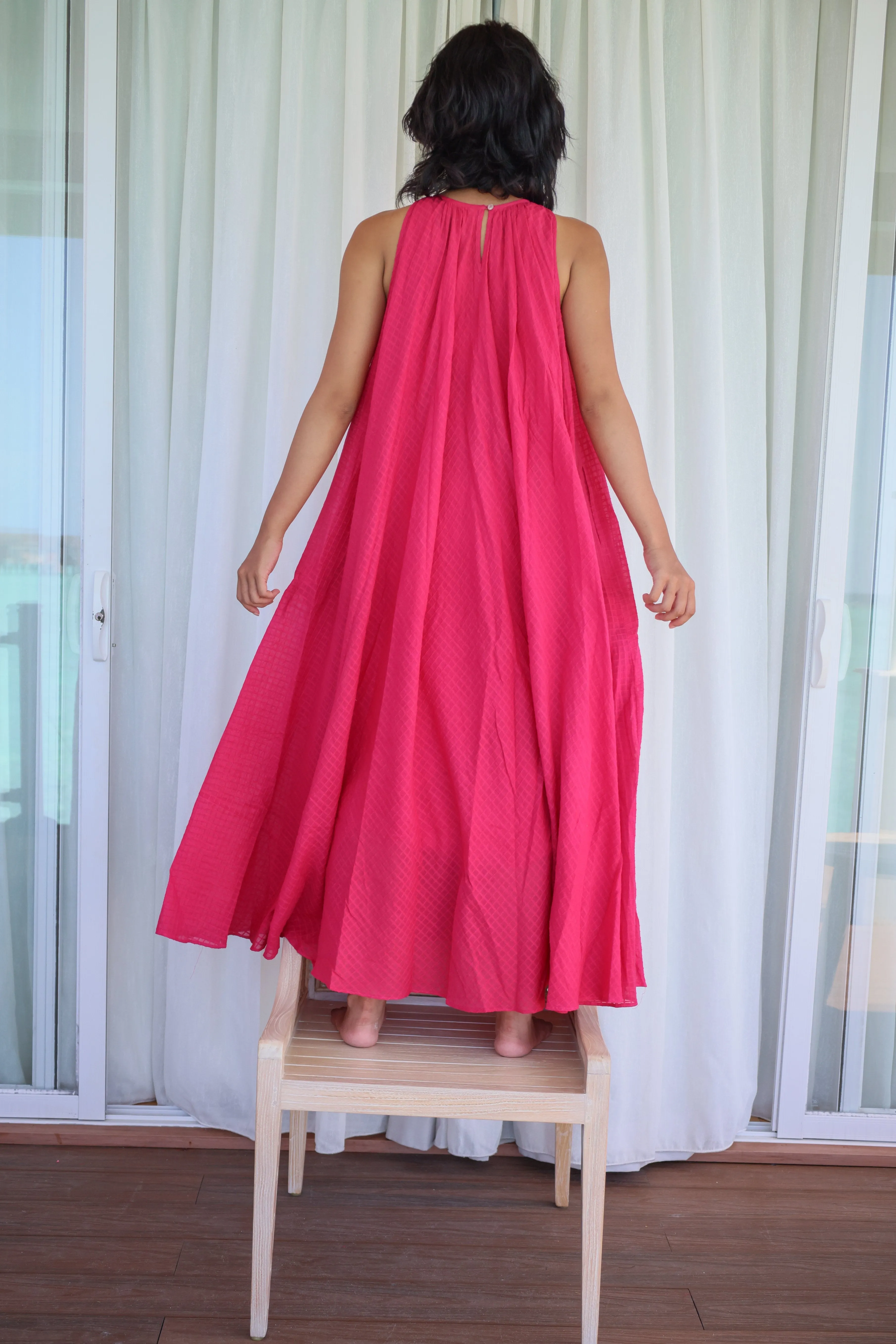 Recycled Pink Cotton Dress