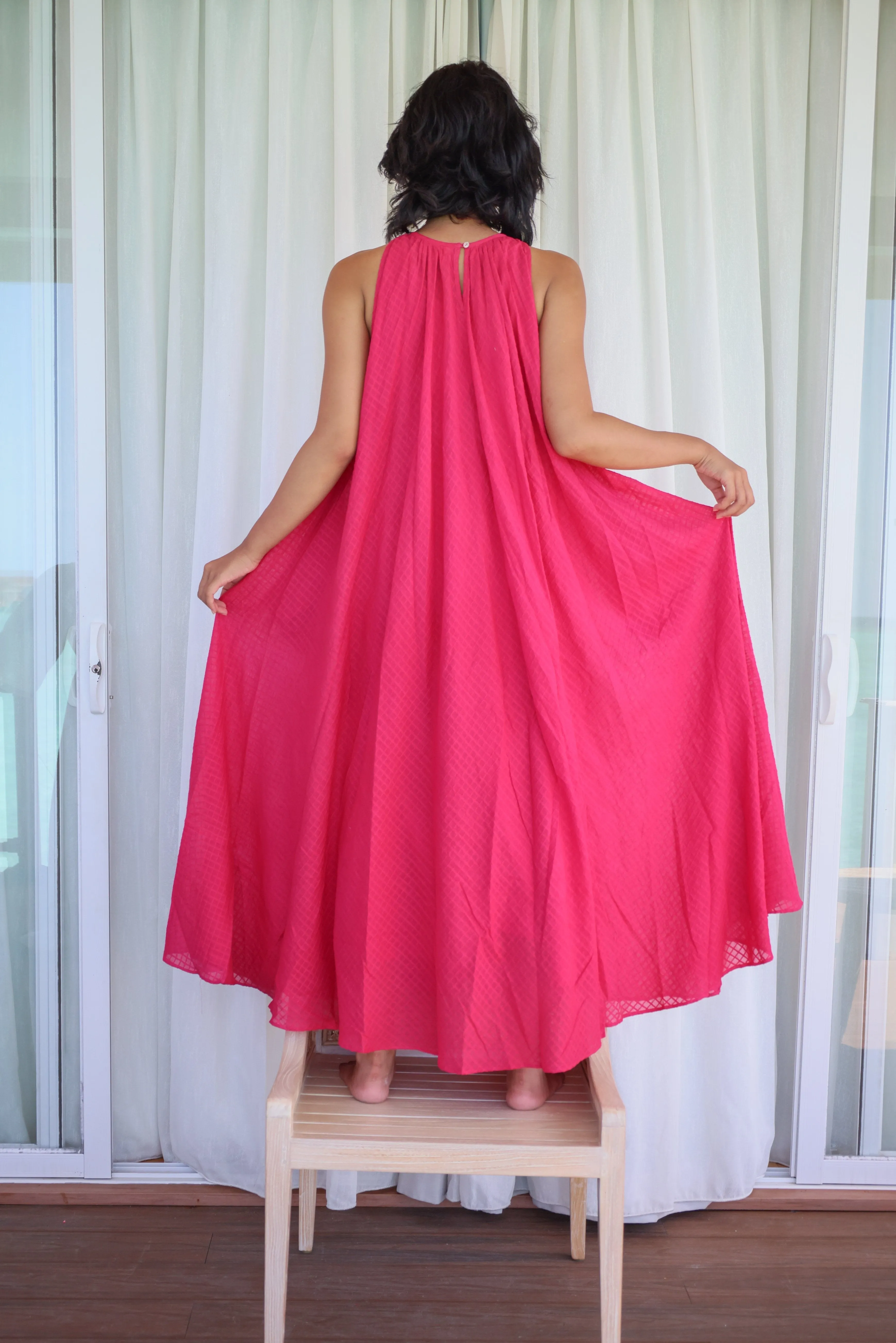 Recycled Pink Cotton Dress