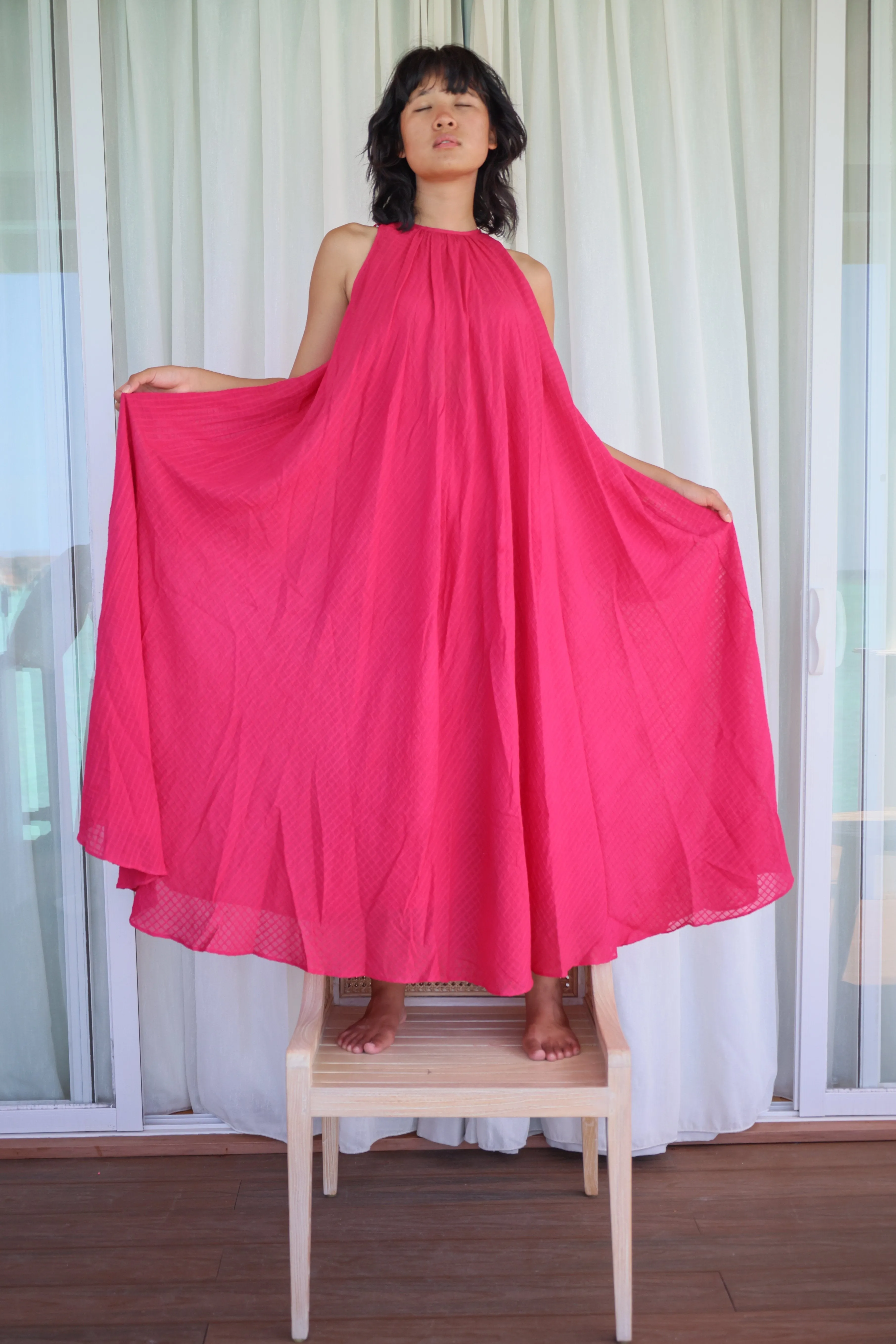 Recycled Pink Cotton Dress