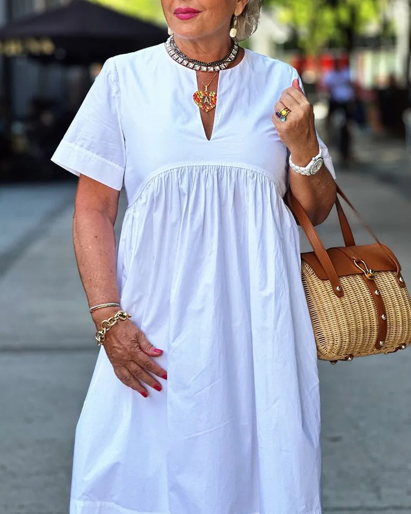 Relaxed Cotton Midi Dress
