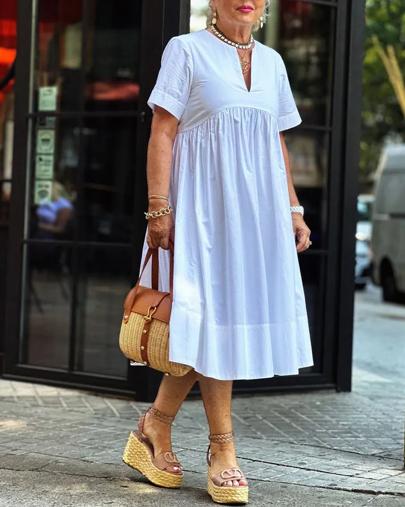 Relaxed Cotton Midi Dress