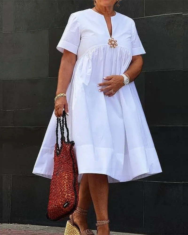 Relaxed Cotton Midi Dress