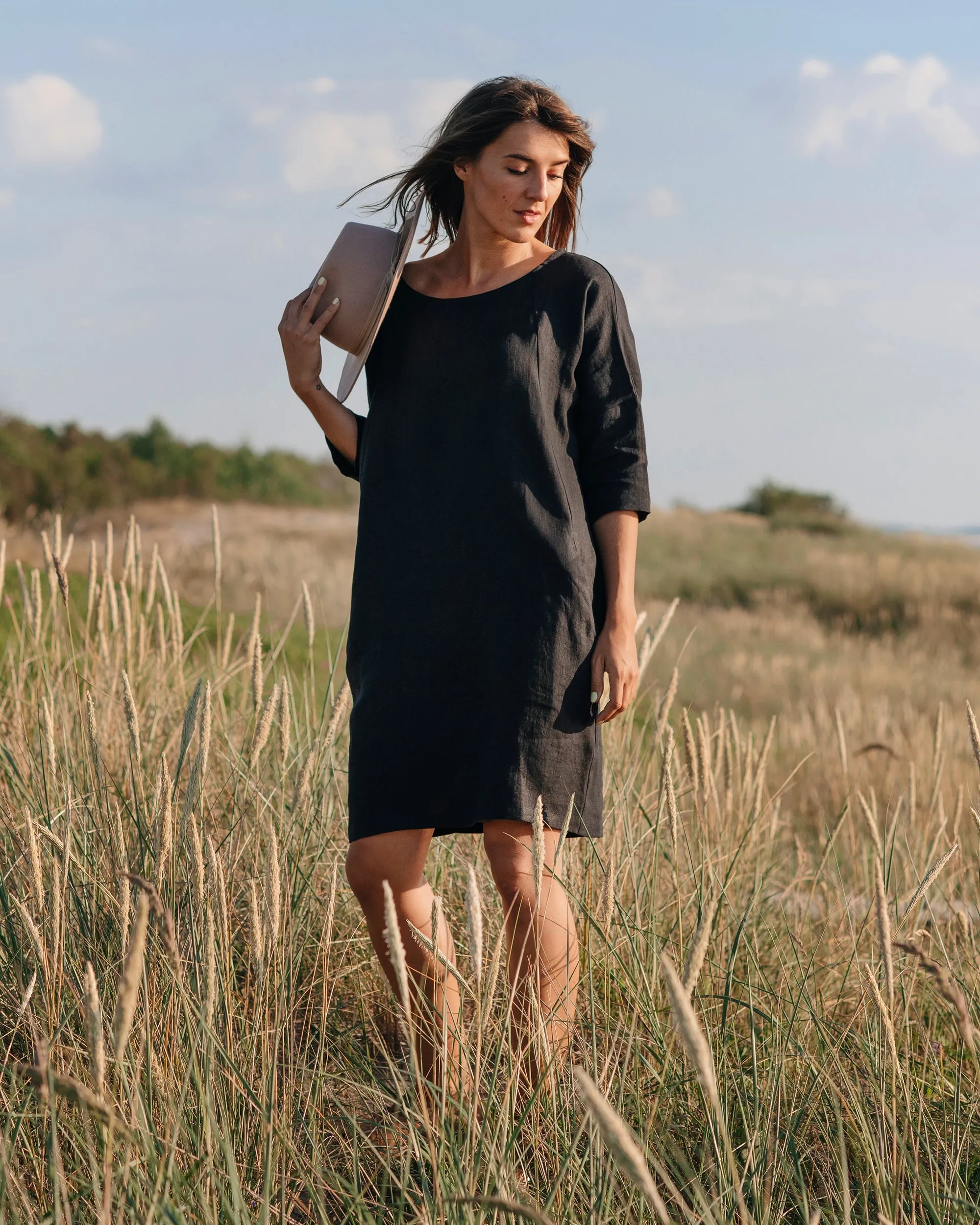 Relaxed fit linen dress ARUBA in Various colors