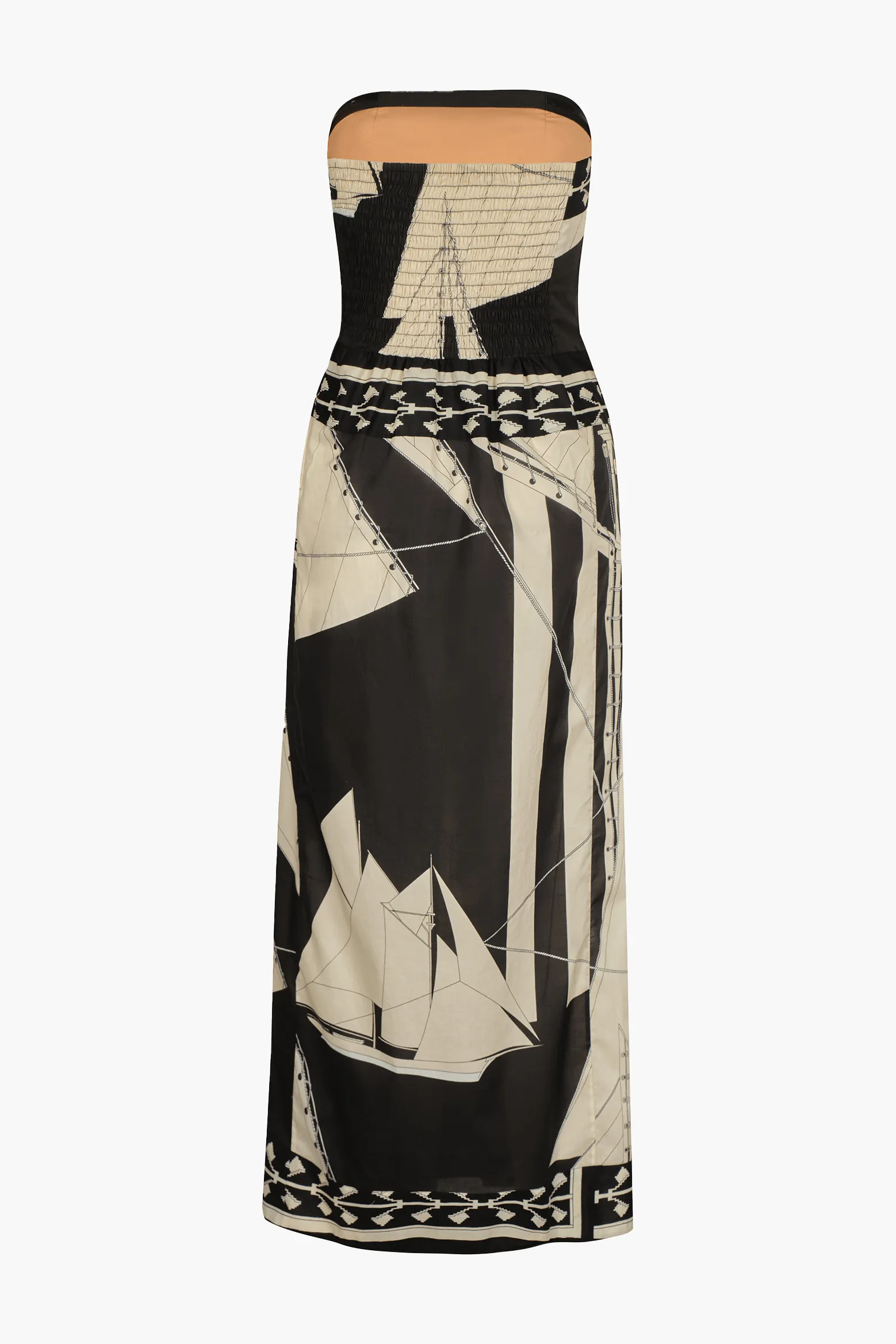 SAILBOATS PONTOON AFTERNOON ANKLE DRESS