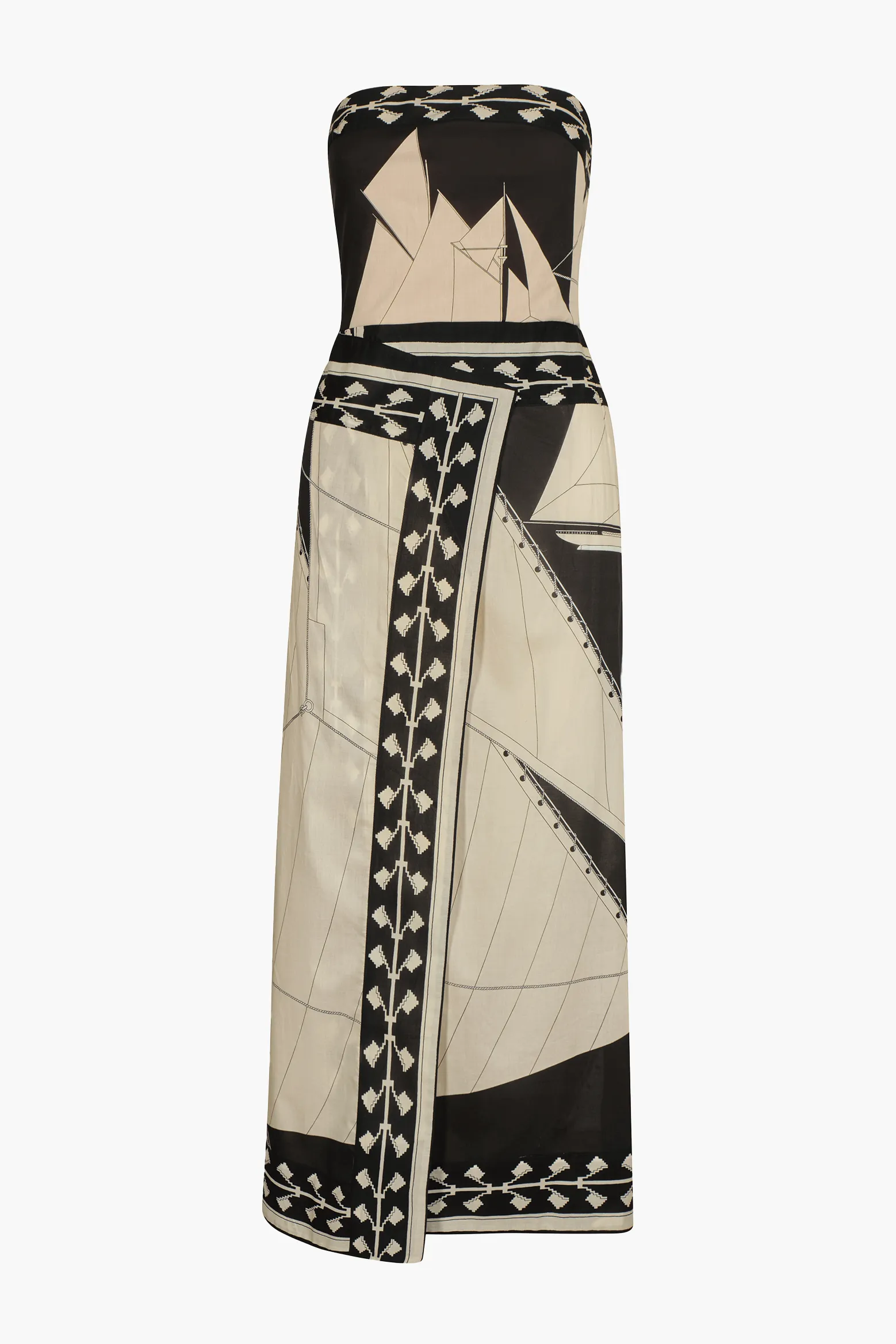 SAILBOATS PONTOON AFTERNOON ANKLE DRESS