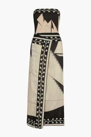 SAILBOATS PONTOON AFTERNOON ANKLE DRESS