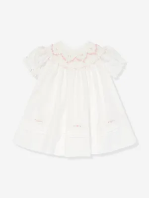 Sarah Louise Baby Girls Hand Smocked Dress in Pink