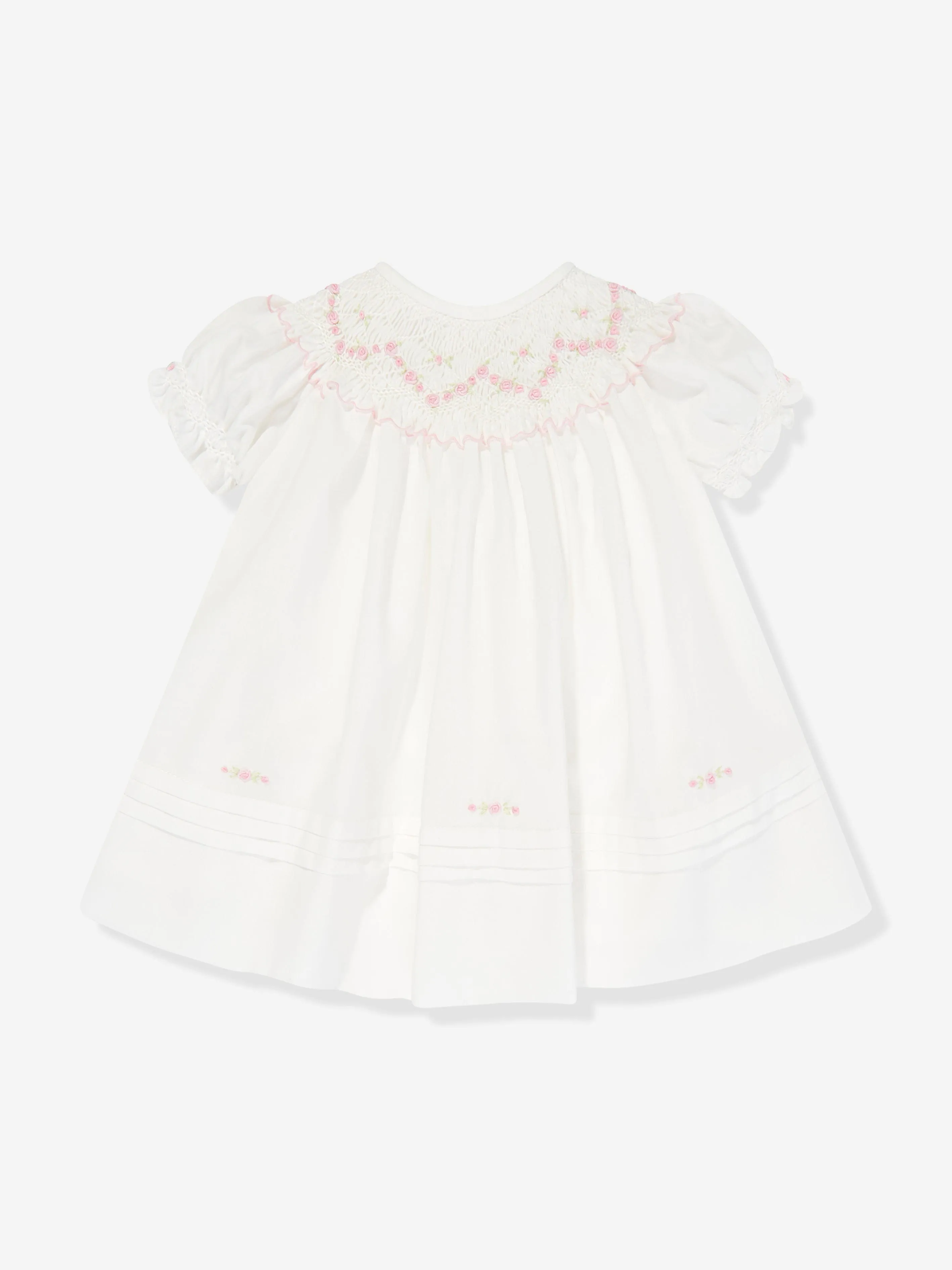 Sarah Louise Baby Girls Hand Smocked Dress in Pink