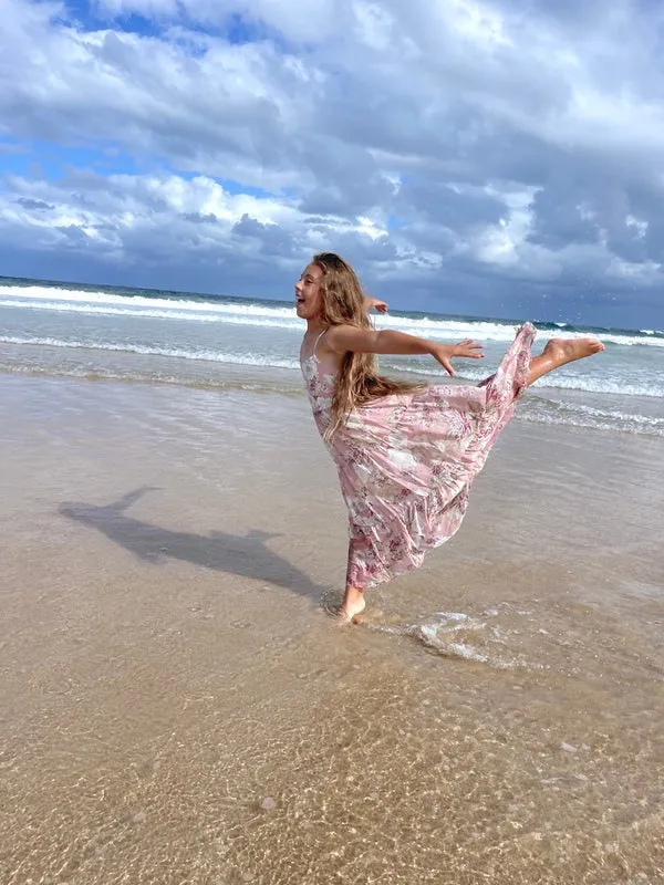 Savannah Girls Light Pink Maxi Dress