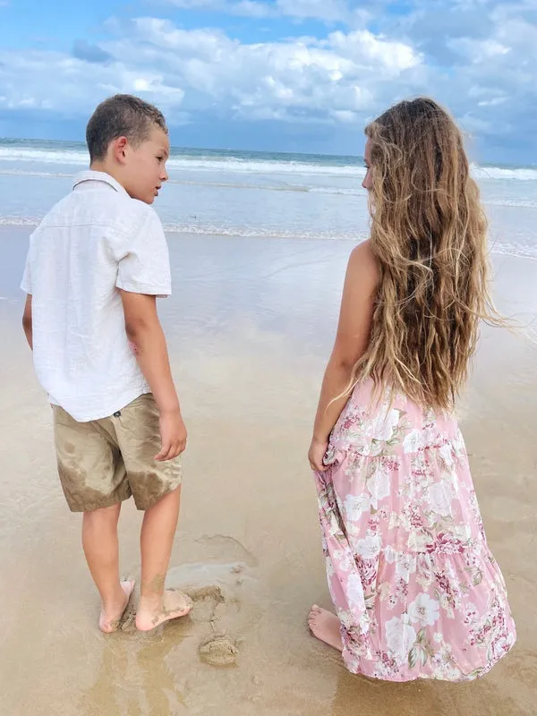 Savannah Girls Light Pink Maxi Dress
