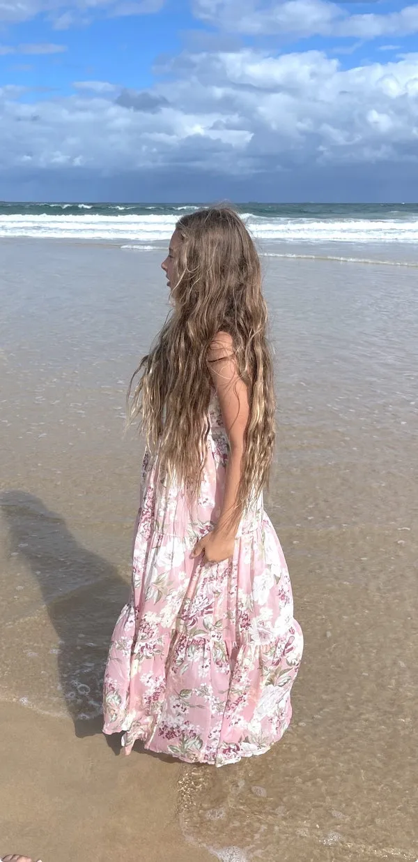 Savannah Girls Light Pink Maxi Dress