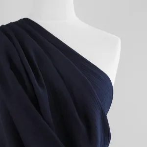 Seoni - Navy Cotton Double Gauze Woven Fabric