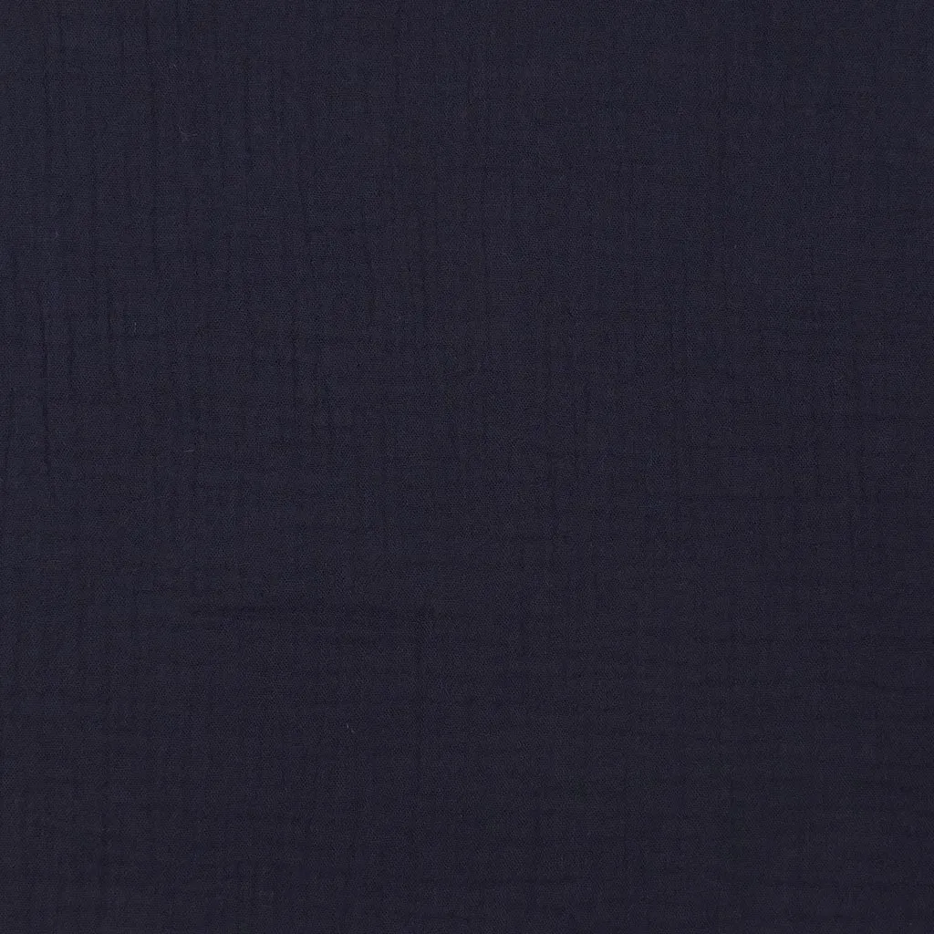 Seoni - Navy Cotton Double Gauze Woven Fabric
