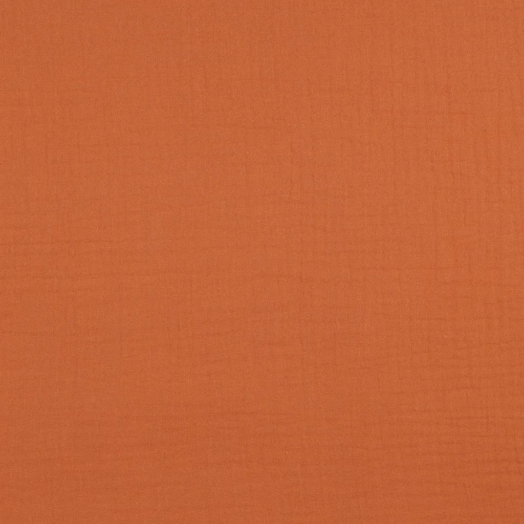 Seoni - Sunrise Orange Cotton Double Gauze Woven Fabric - 2.1m Remnant