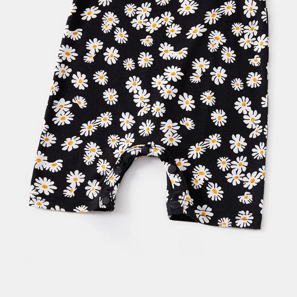 Short Sleeve Mommy and Me Floral Dresses