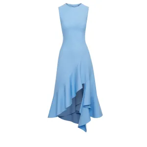 Sleeveless Jewel Neck Asymmetry Dress