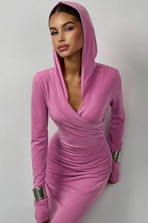 Slim hooded dress