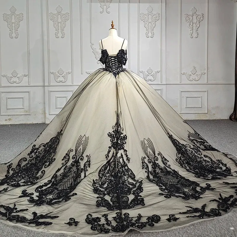 Soraya |  Spaghetti Straps Embroidery Lace Quinceanera Dresses