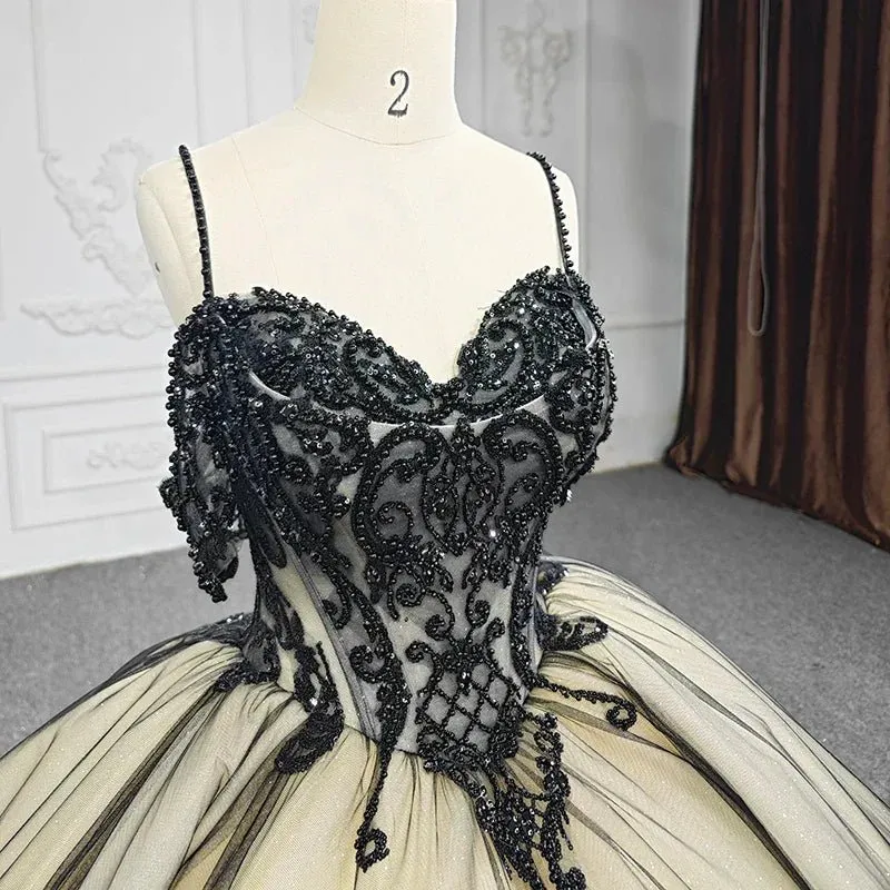 Soraya |  Spaghetti Straps Embroidery Lace Quinceanera Dresses