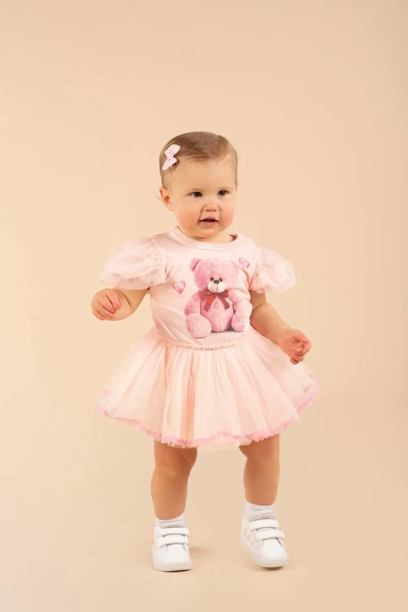 TEDDY BEAR CIRCUS TUTU ONESIE DRESS