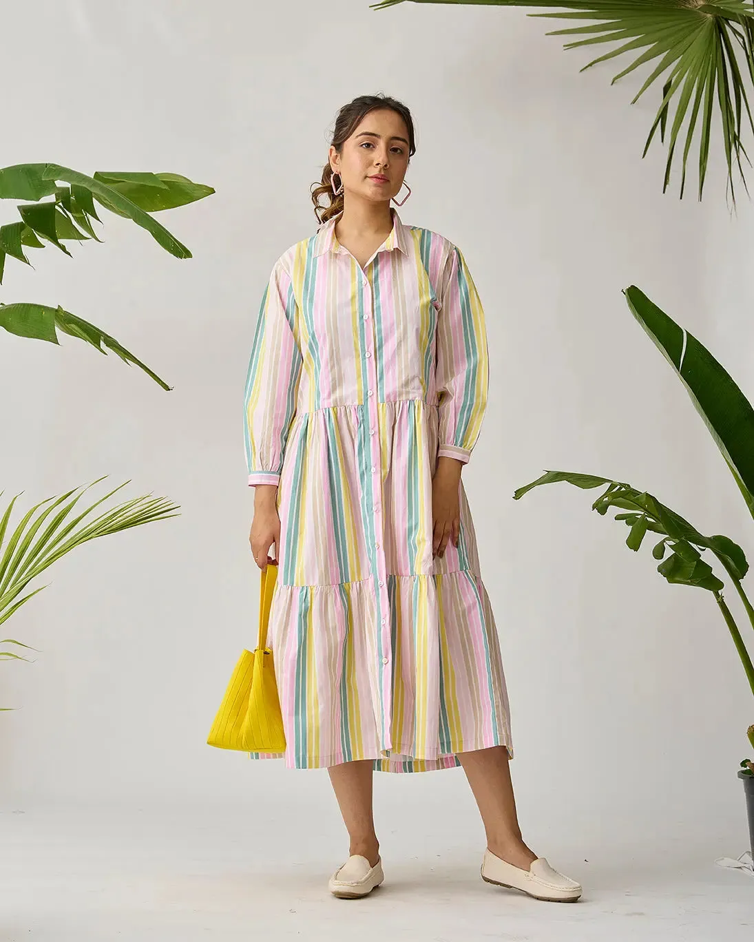 Tropical Tide Beach Cotton Dress
