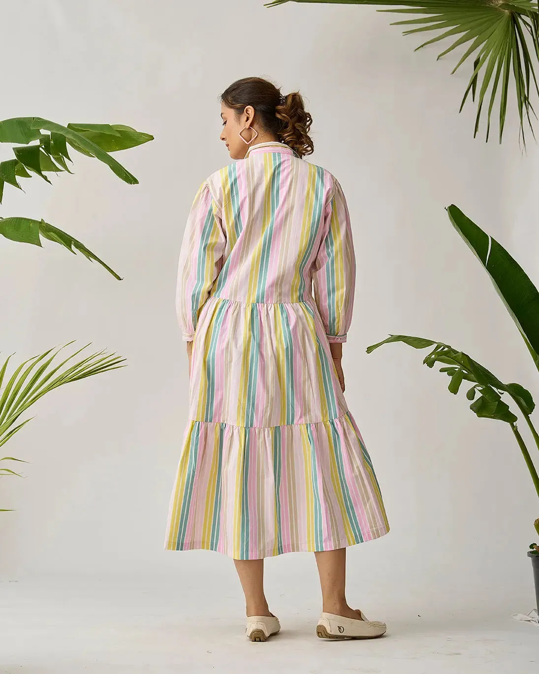 Tropical Tide Beach Cotton Dress