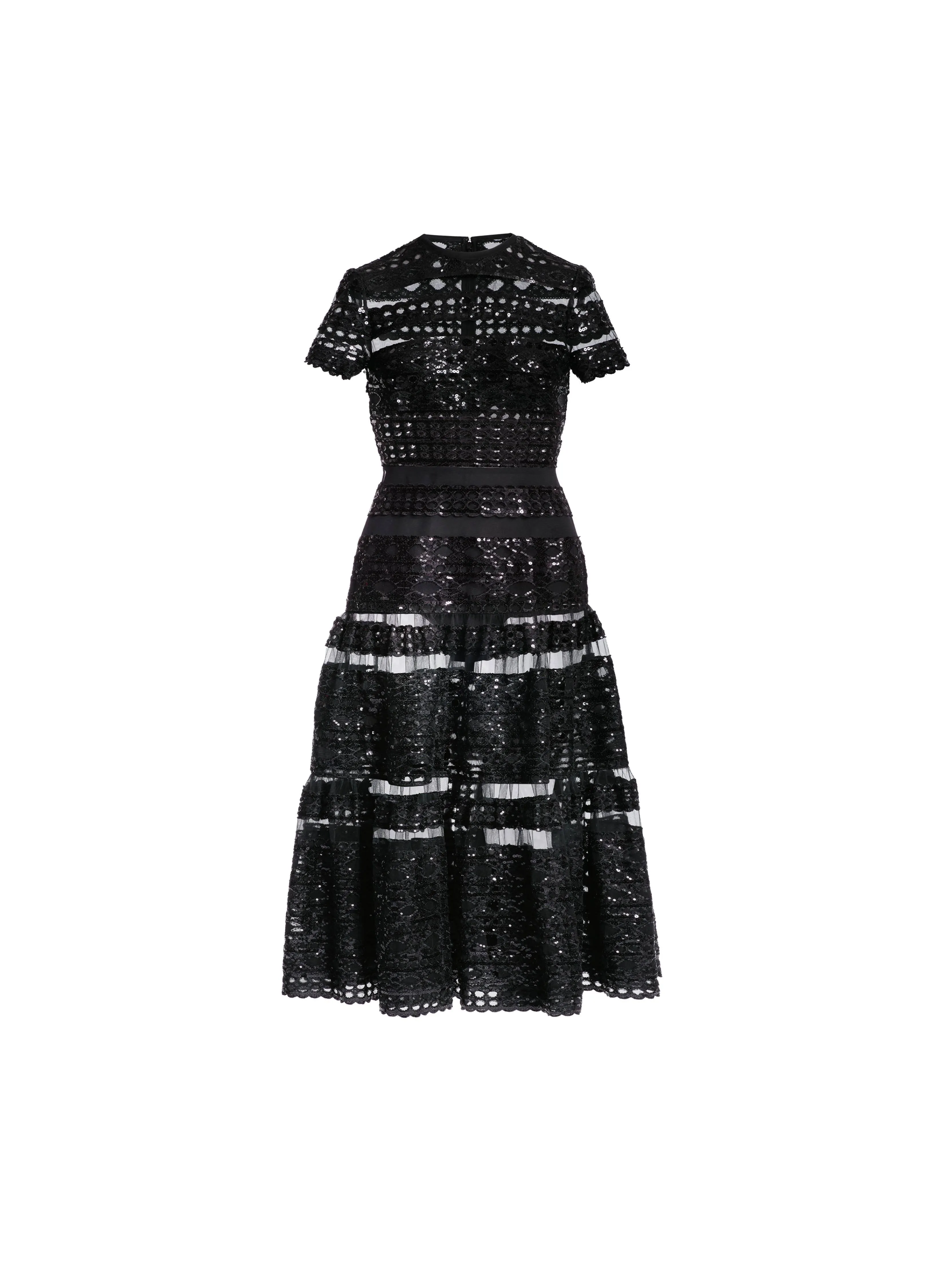 Tulle Embroidered Midi Dress