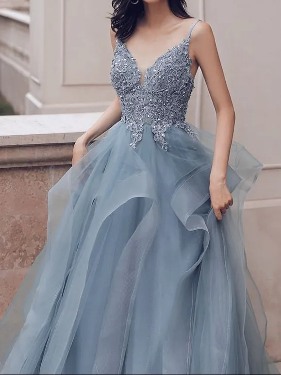 Wenkouban-Christmas Thanksgiving Gift New Year's Eve Dress party look inspos back to school dress  Beaded Lace Applique Multilayered Tulle Maxi Dress