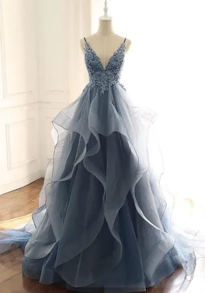 Wenkouban-Christmas Thanksgiving Gift New Year's Eve Dress party look inspos back to school dress  Beaded Lace Applique Multilayered Tulle Maxi Dress
