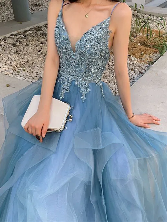 Wenkouban-Christmas Thanksgiving Gift New Year's Eve Dress party look inspos back to school dress  Beaded Lace Applique Multilayered Tulle Maxi Dress
