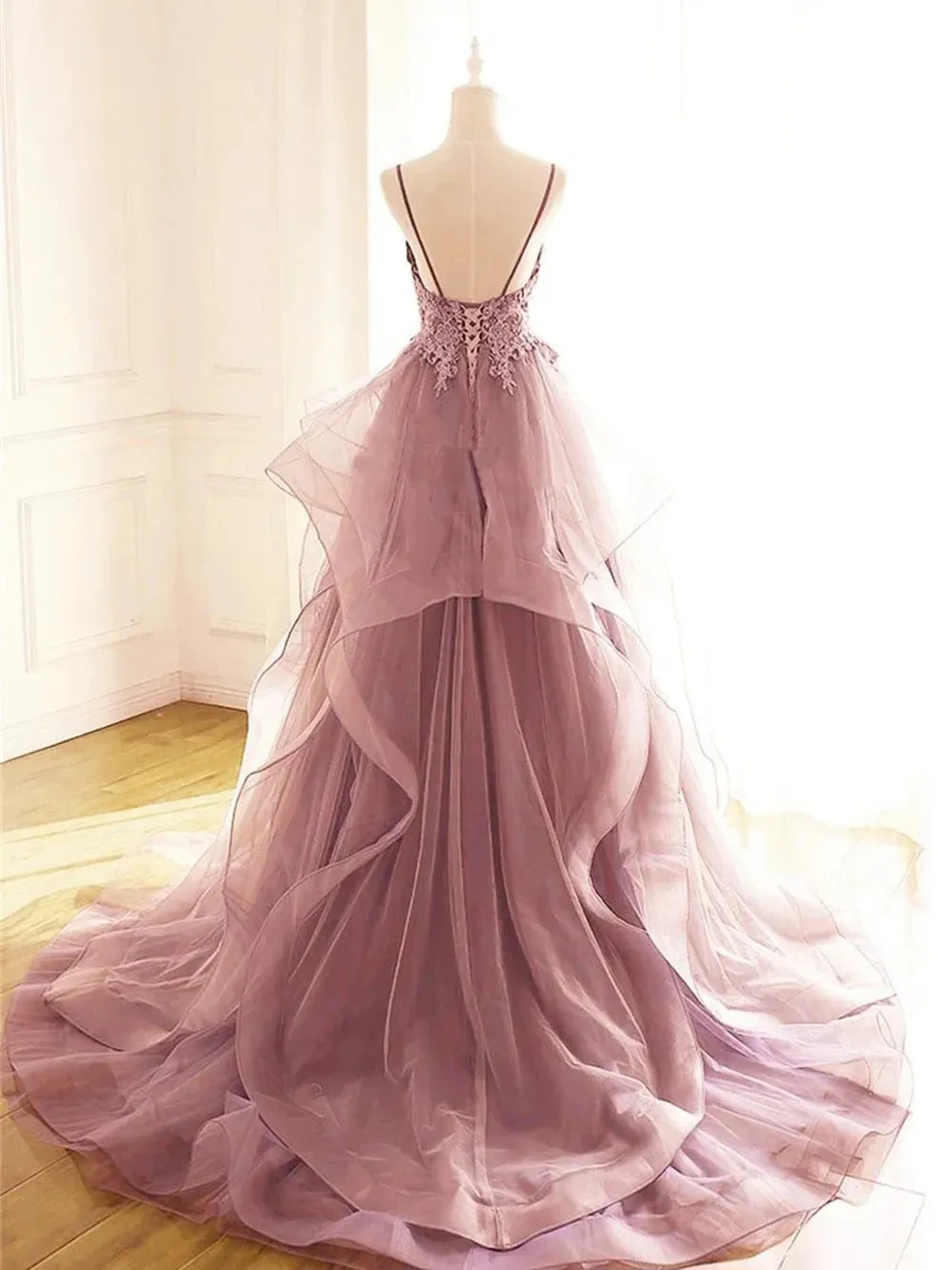 Wenkouban-Christmas Thanksgiving Gift New Year's Eve Dress party look inspos back to school dress  Beaded Lace Applique Multilayered Tulle Maxi Dress