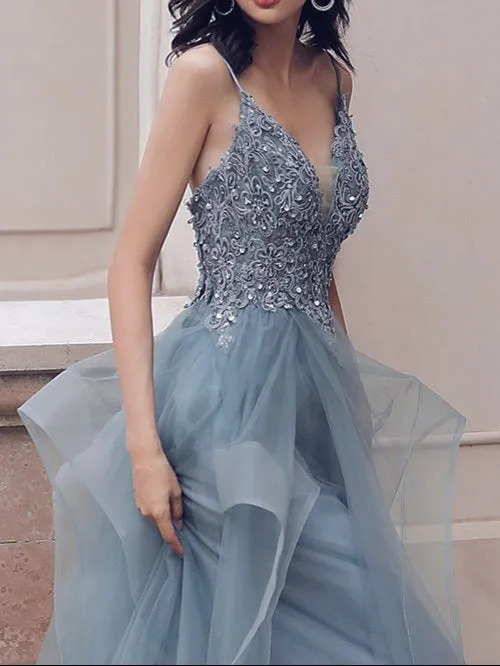 Wenkouban-Christmas Thanksgiving Gift New Year's Eve Dress party look inspos back to school dress  Beaded Lace Applique Multilayered Tulle Maxi Dress