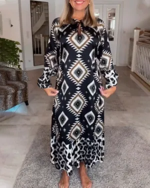 ZELLA™ - Luxe Geo Print Dress