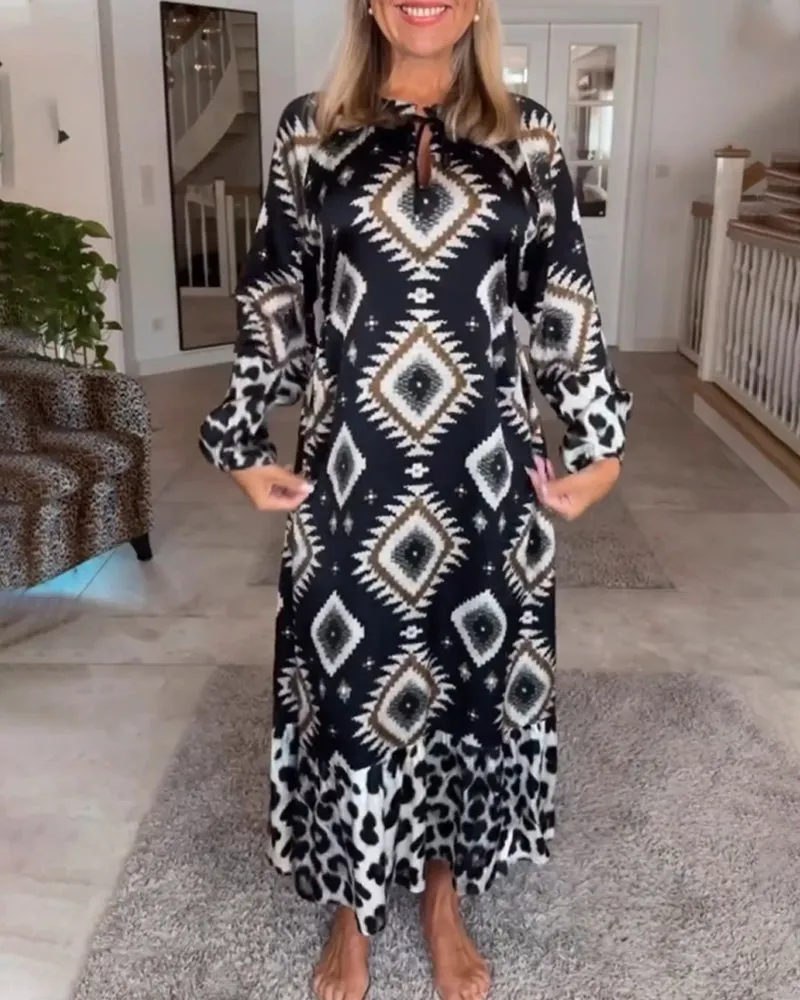 ZELLA™ - Luxe Geo Print Dress