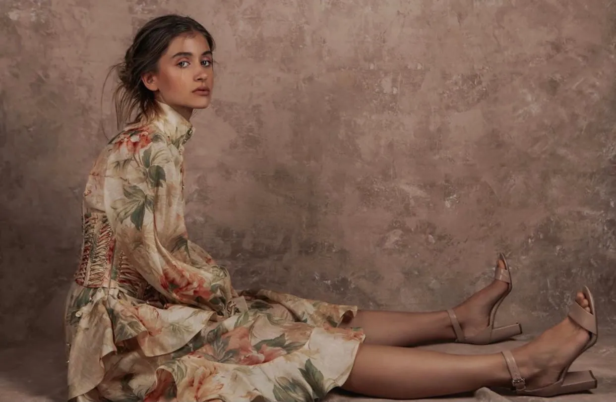 Zimmermann Espionage Floral Corset Silk Dress (For Hire)